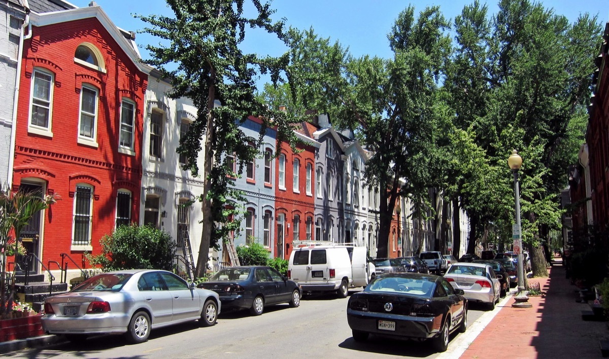 swann street washington dc with italianate row houses