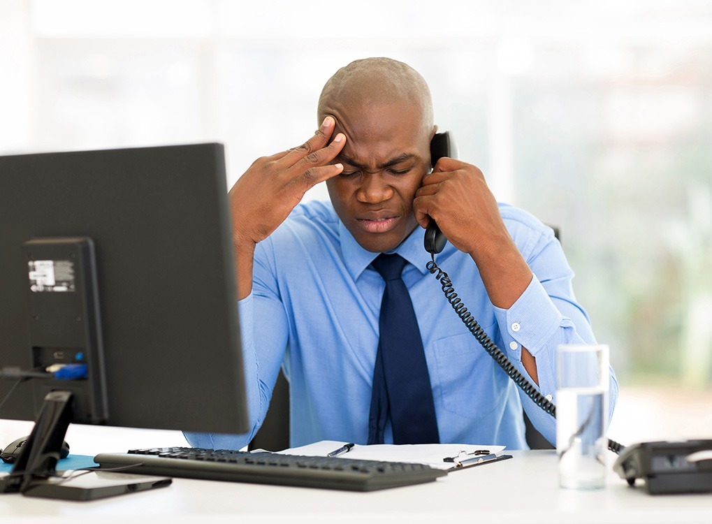 stressed out man men's health concerns over 40