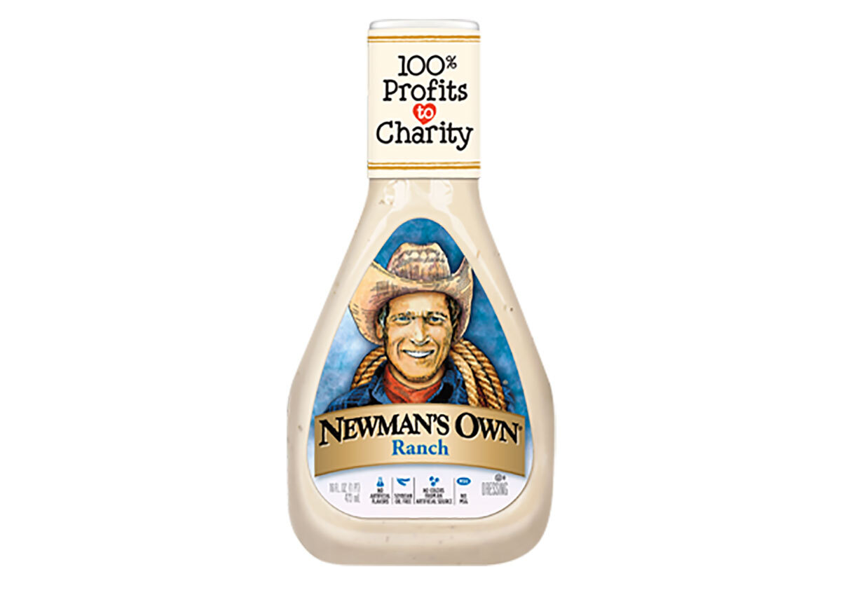 bottle of newmans own ranch dressing