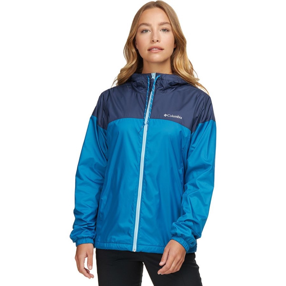 A women's fleece-lined windbreaker