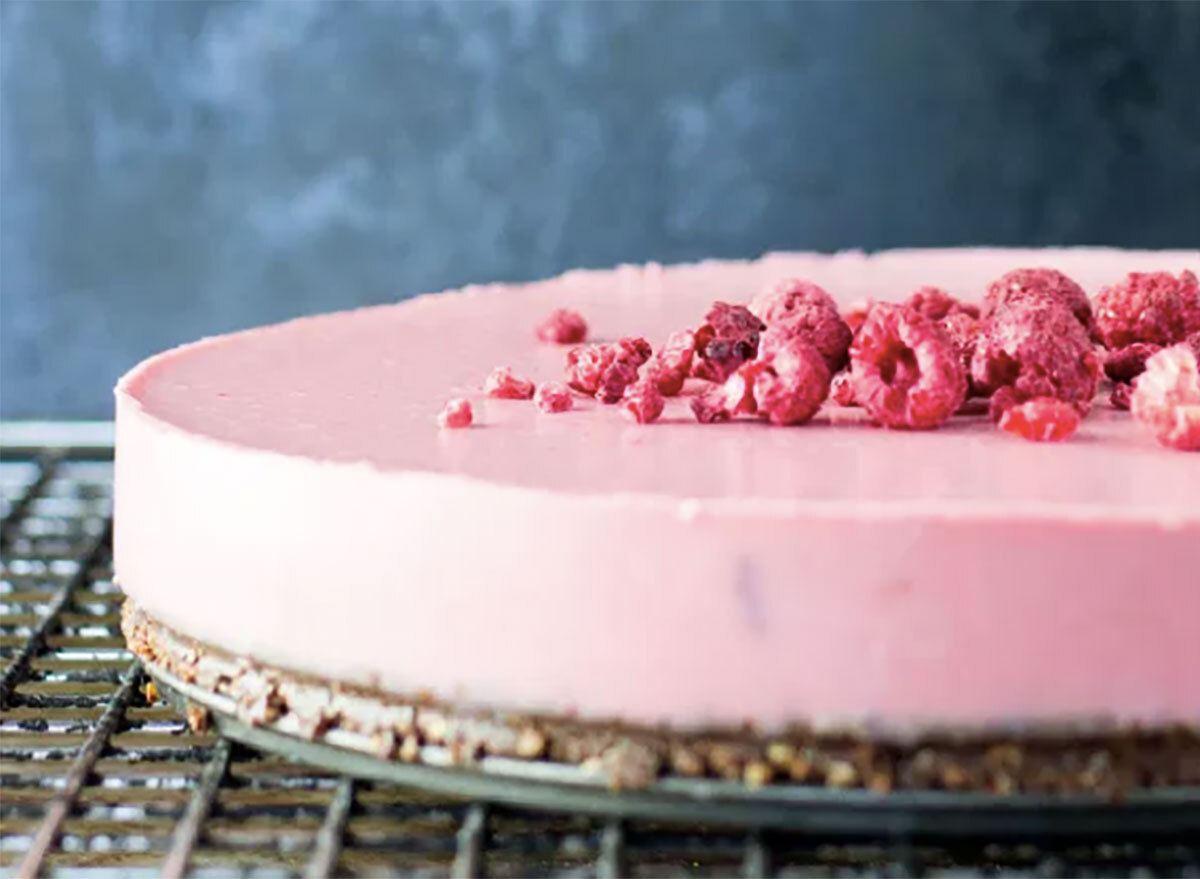 raspberry lime coconut cheesecake