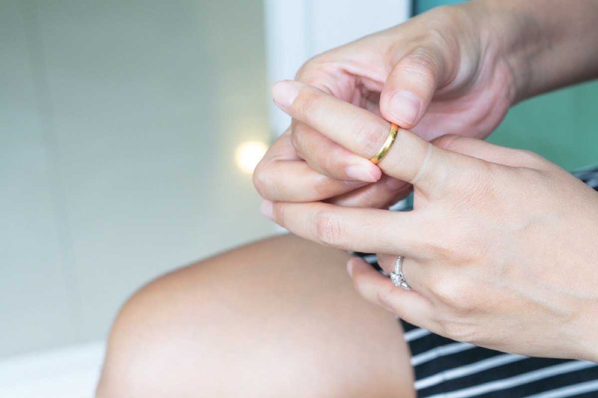 woman taking off ring, wd40 uses