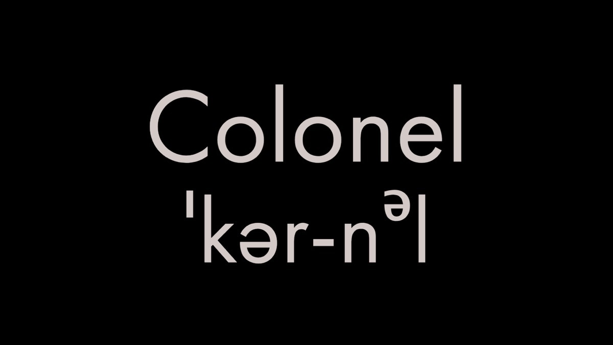 How to pronounce colonel