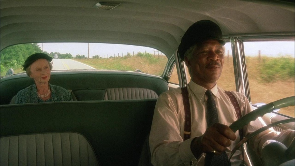 Jessica Tandy and Morgan Freeman in Driving Miss Daisy