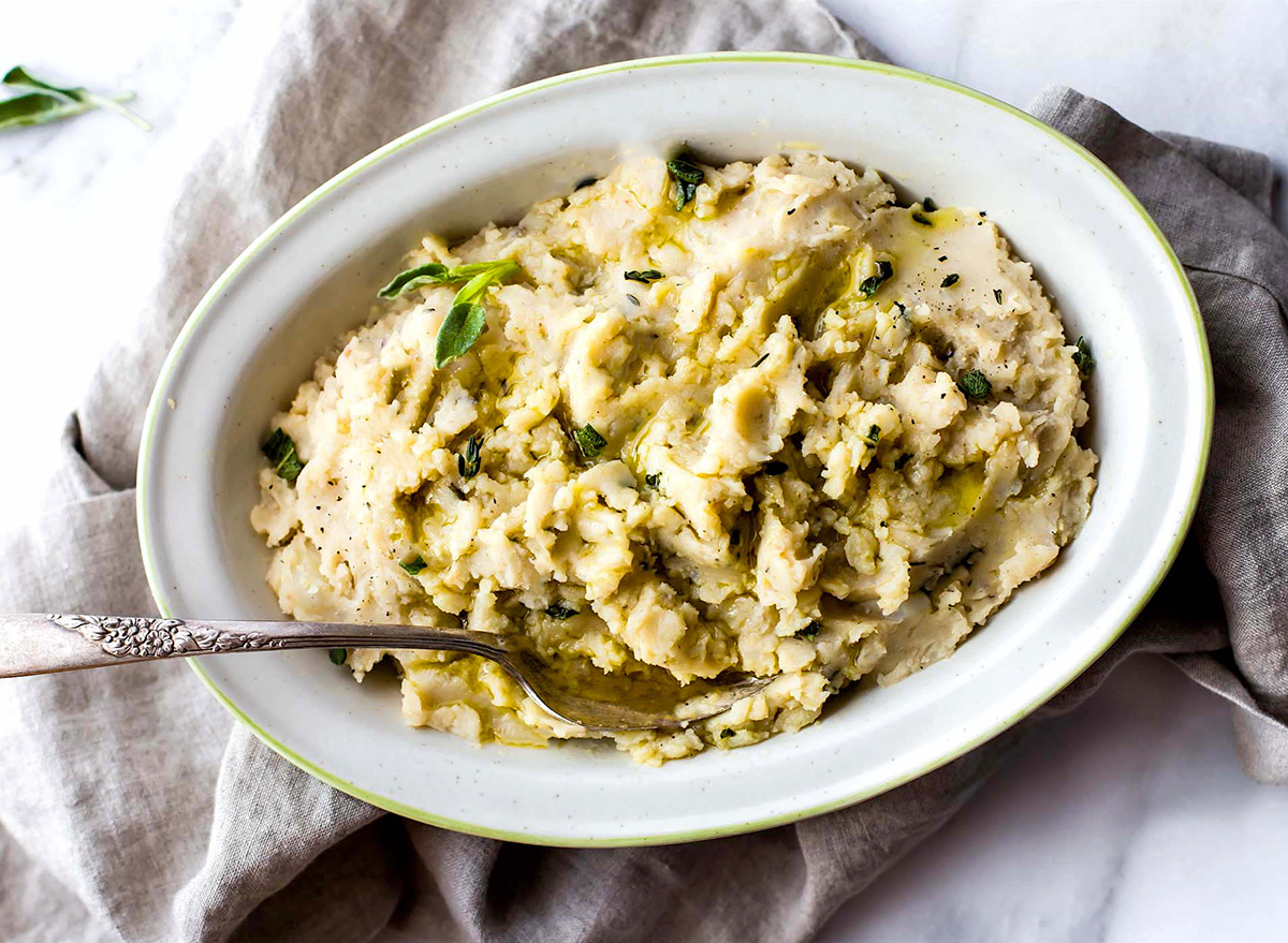 slow cooker white bean mashed potatoes