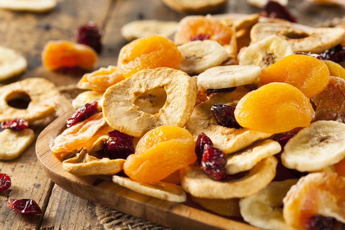 Organic Healthy Assorted Dried Fruit on a Plate