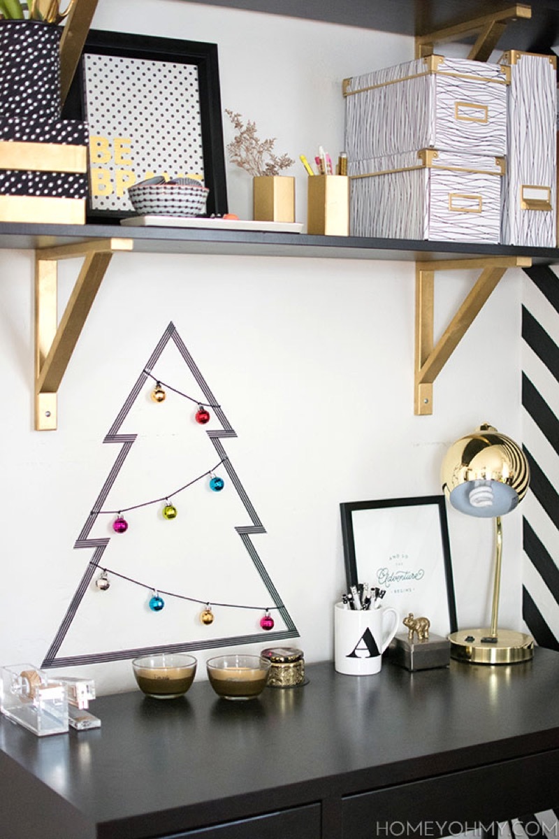 Washi Tape Christmas Tree {Christmas Tree Alternatives}