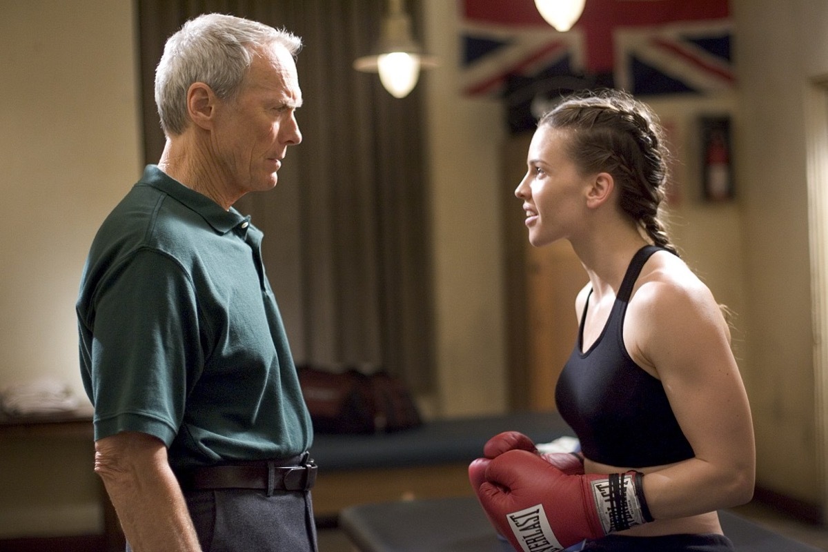 Clint Eastwood and Hilary Swank in Million Dollar Baby