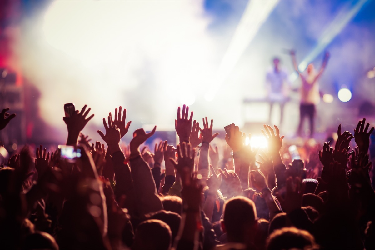 crowd at a summer concert