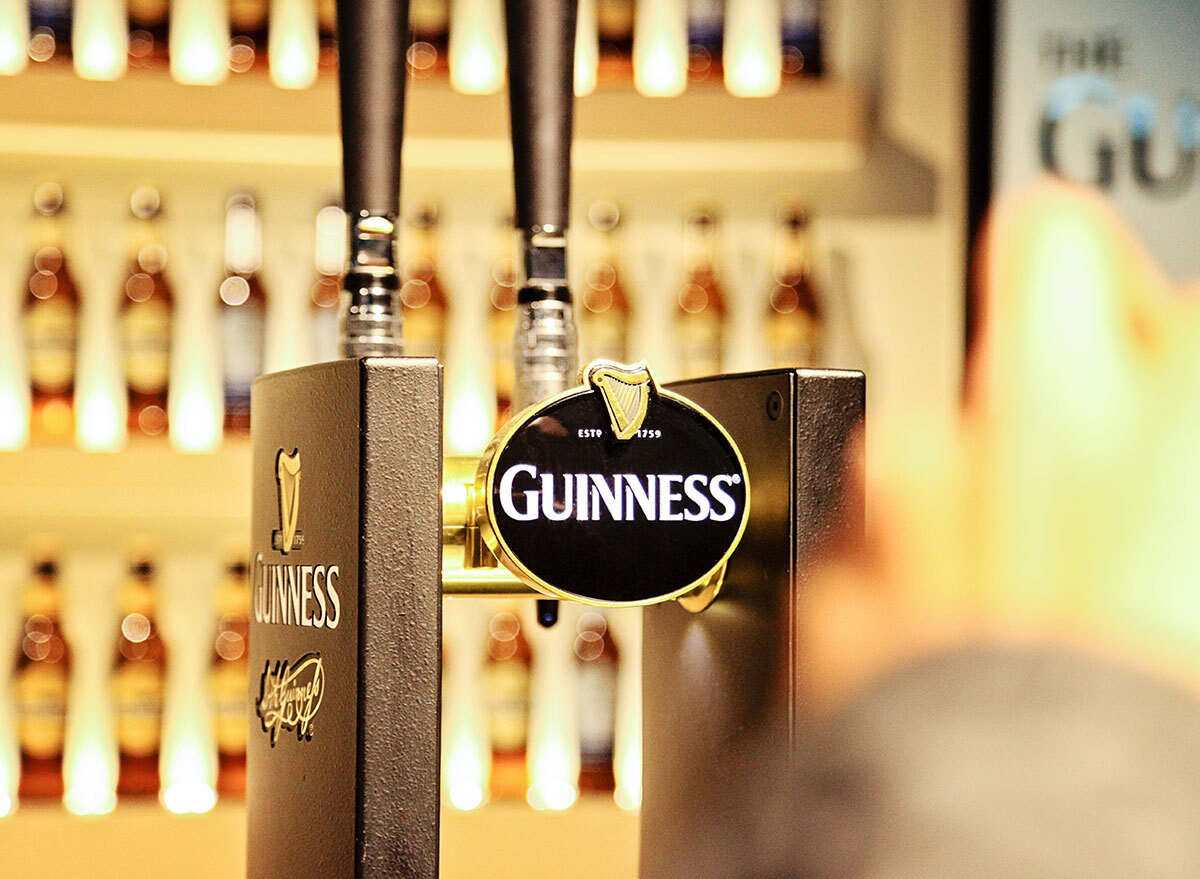 guinness harp logo on tap