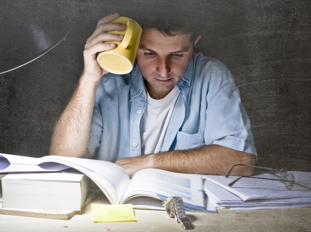 Down Man Reading Poems